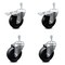 Service Caster 4 Inch Soft Rubber Wheel Swivel 3/8 Inch Stem Caster Total Lock Brake SCC, 2PK SCC-TSTTL20S414-SRS-381615-2-S-2 - alternate 1